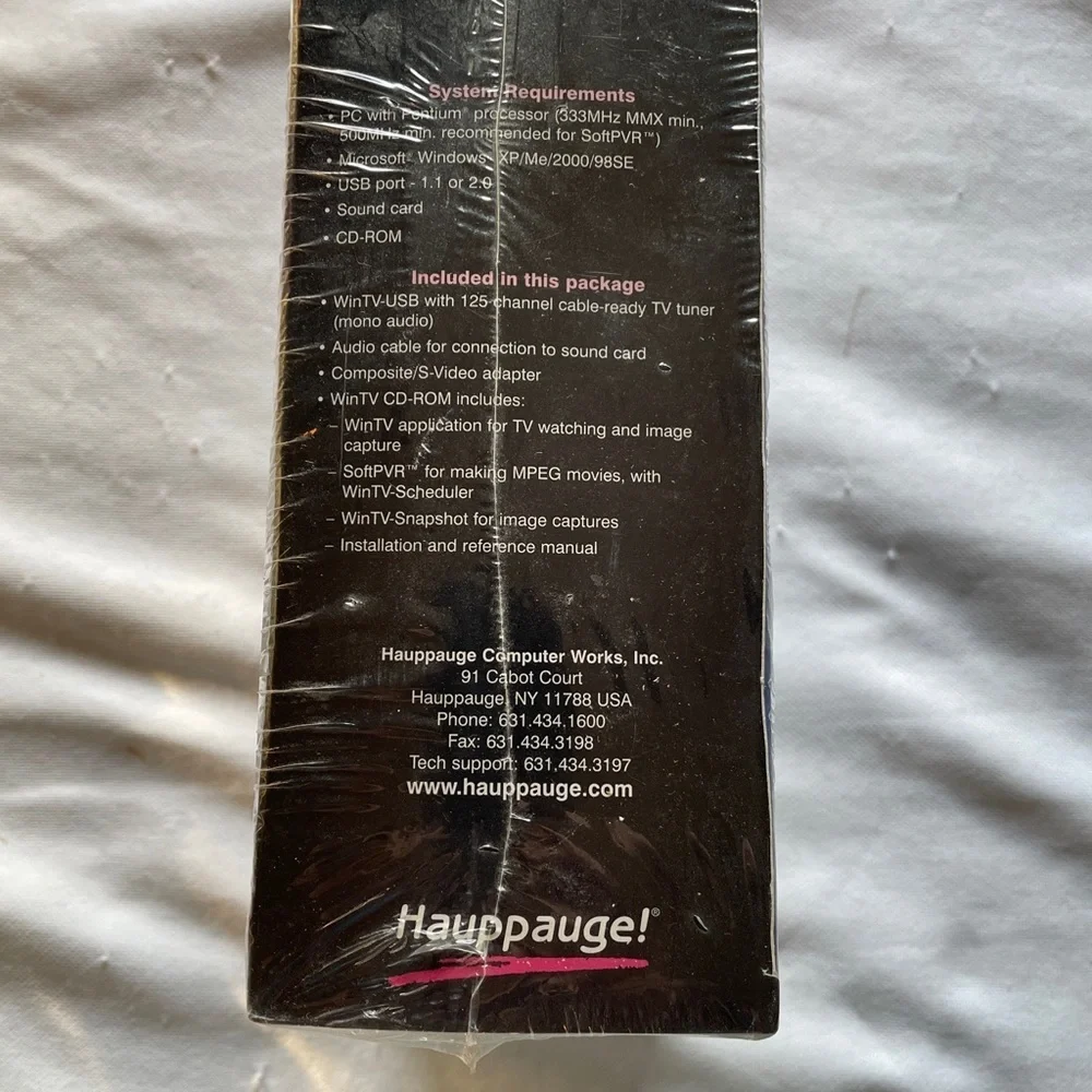 Vintage Hauppauge WinTV USB Model 602 New/Sealed in Retail Box